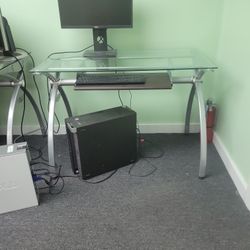 Glass Desk Almost Brand New