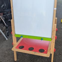 Hape Wood Wooden Easel Chalkboard Whiteboard Art Kids Toddler