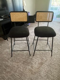 Black bar stools