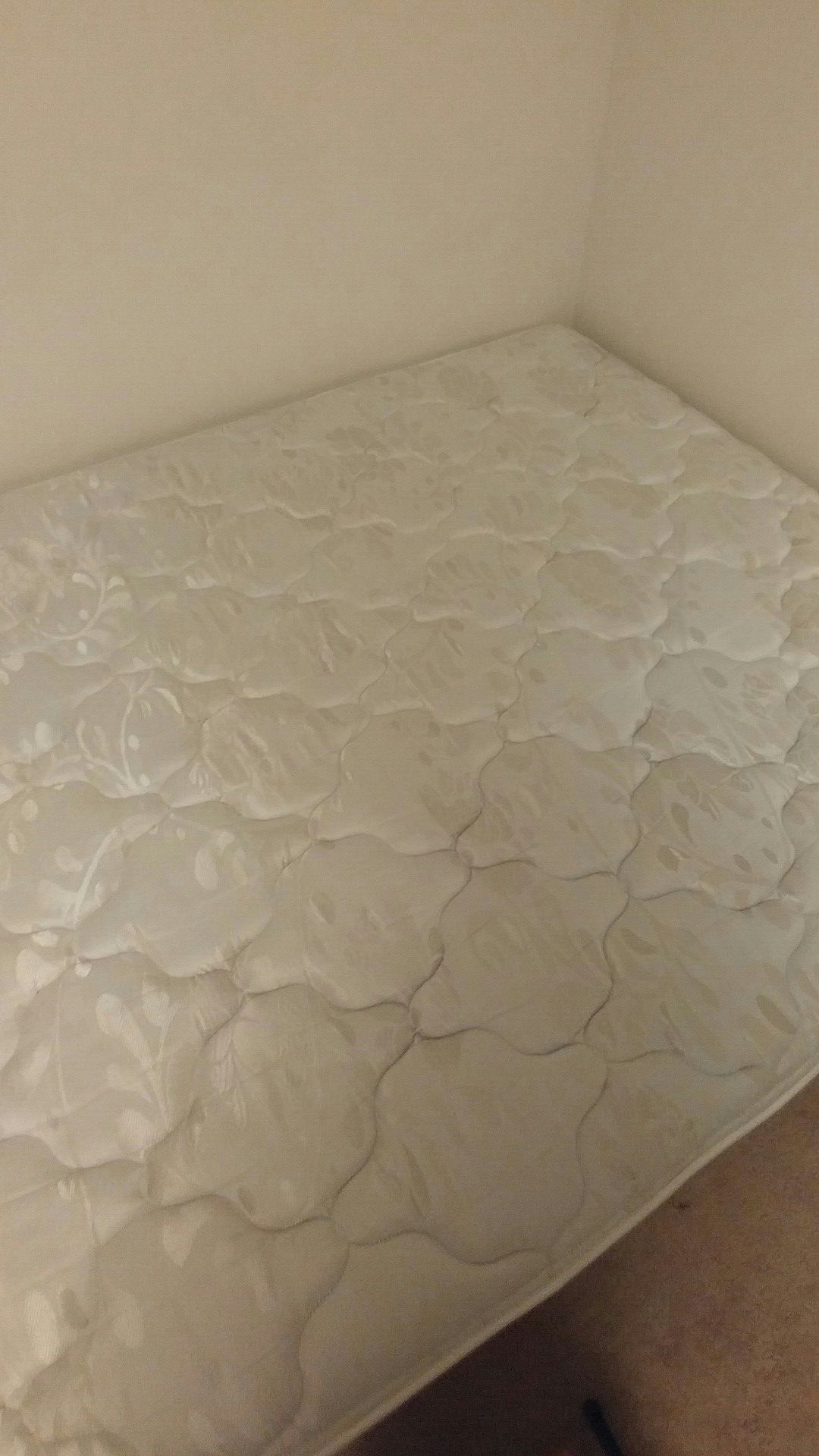 Queen mattress(Serta) with Box spring and frame