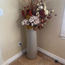 Tall Vase With Flowers 