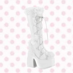Demonia Camel 311 Boots White 