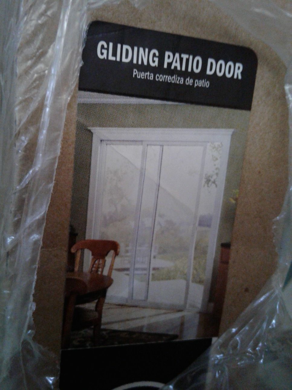 Fixed panel for 5' foot sliding glass door