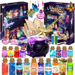 Fairy Unicorn Magic Potion Kits for Girls - DIY 22PCS Bottles Kids Potion Making Kit, Mystery Magic Mix Crafts for Kids Age 6-8&8-12, Creative Craft T