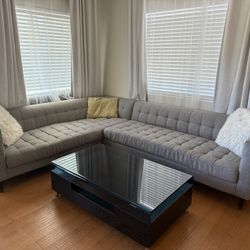 L Shape Couch 109’x109’ and Coffee Table 
