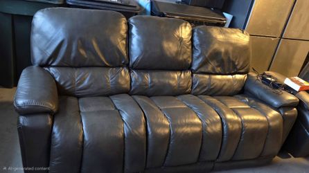 Real leather sofa and loveseat