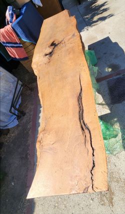 Custom Natural Hardwood Board Long Slab Table 112.5x29x32"