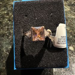 bella luce esotica blush zirconia 4.13 ctw ring Rose over Sterling Silver 