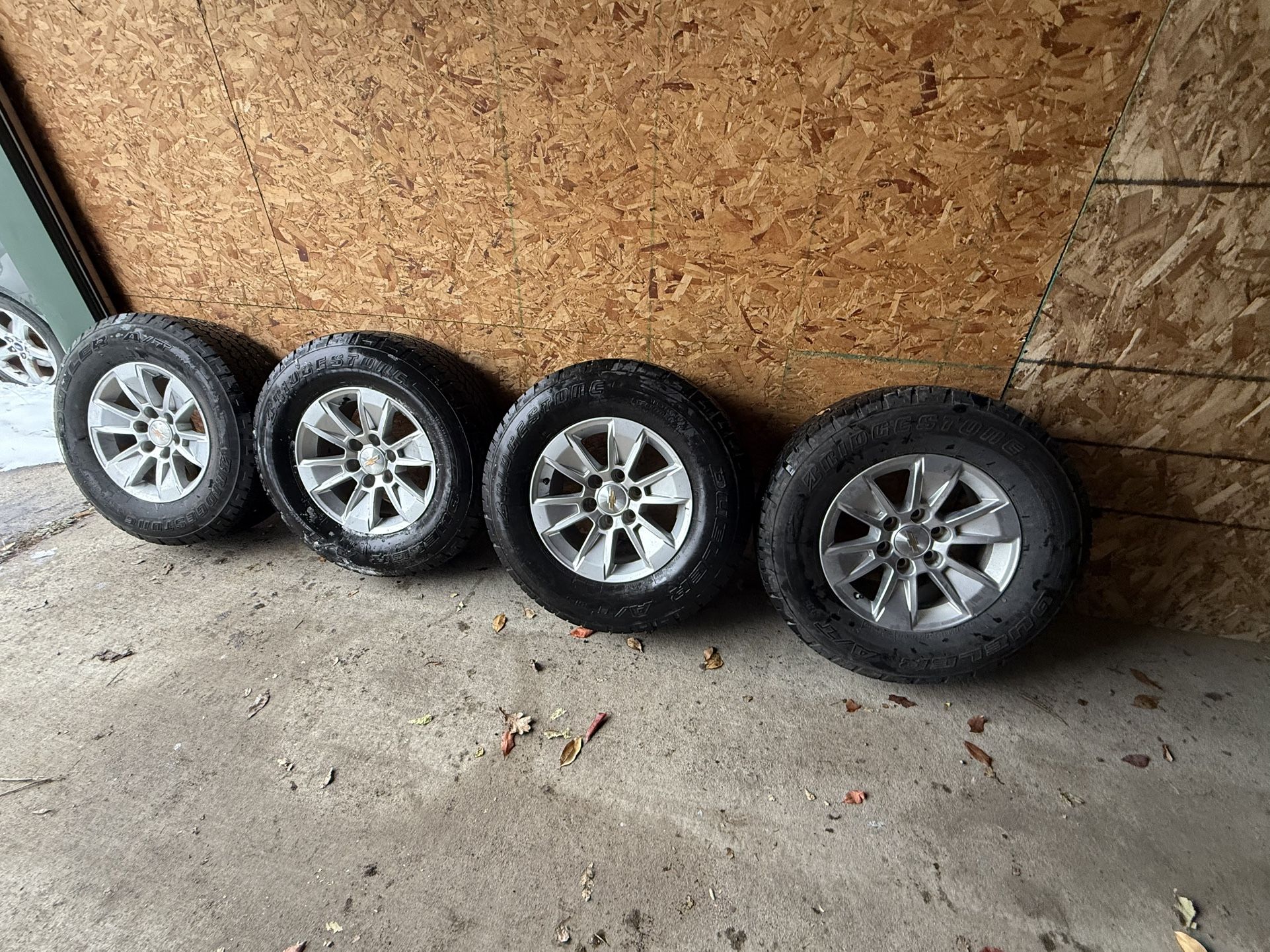 17” GM 1500 Wheels/Bridgestone Dueler A/T Tires