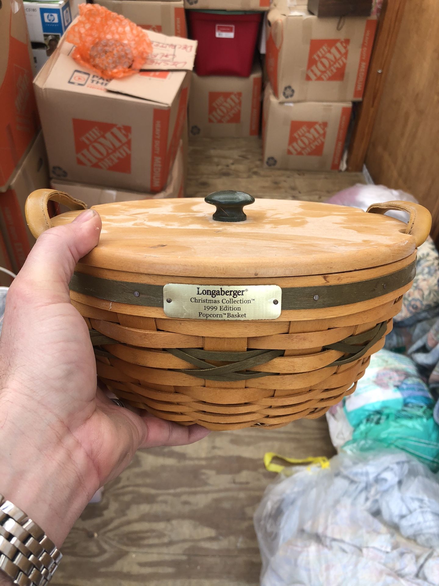 Longaberger Christmas Collection 1999 Popcorn Basket