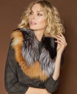 NWT The Fur Vault Real Fox Fur Collar Scarf Finland $695 Retail
