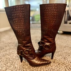 Chocolate Croc boots