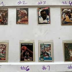 Football, Basketball, And Baseball Cards