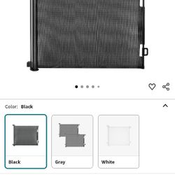 RETRACTABLE GATE BLACK BABY GATE