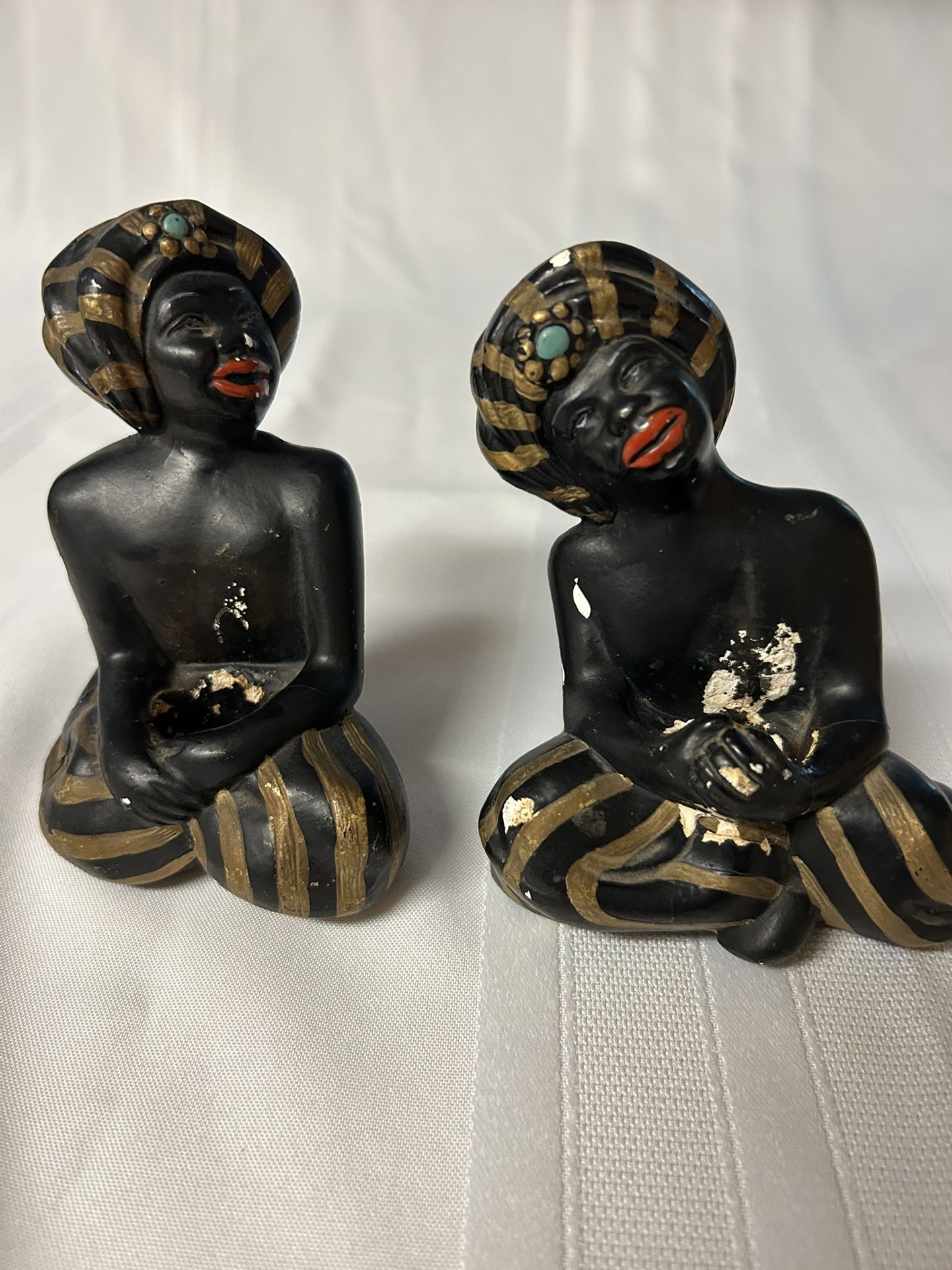 Mid Century African Candle Holders
