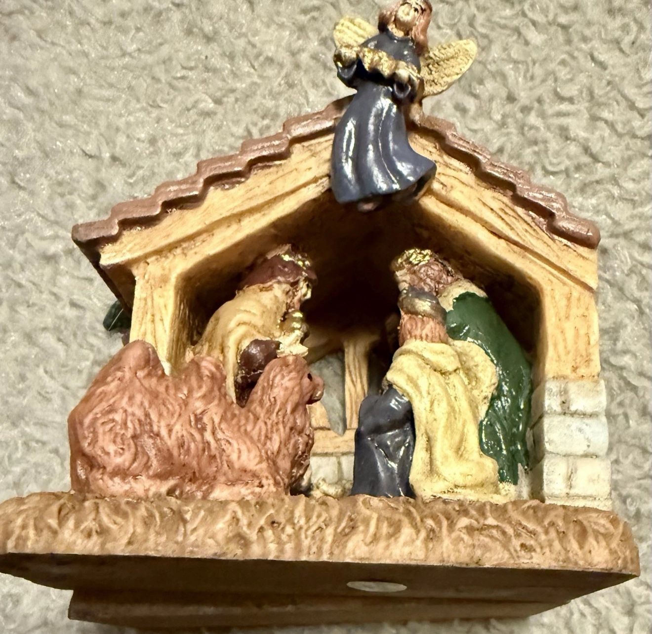 Porcelain Ceramic Christmas Nativity Manger Scene