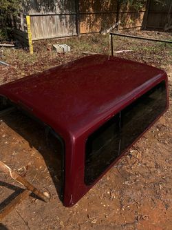 Burgundy Truck Camper Shell / Bed Topper