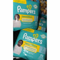 Pampers swaddlers size 1
