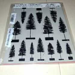 Tim Holtz Stampers Anonymous  - Bottlebtush Trees CMS455