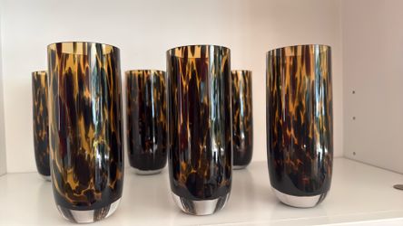 CB2 Cocktail Glasses Tortoise Shell