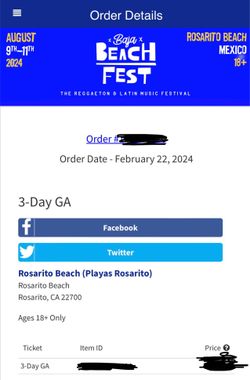 Baja Fest GA Bracelet