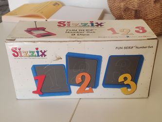 Provo Craft Sizzix Fun Serif Number Set of Dies  1 - 9