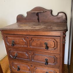 Vintage Mid Century Wood Dresser