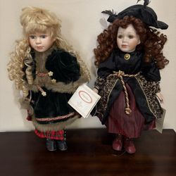 Set of 2 Victorian Porcelain Dolls