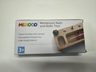 Meroco Montessori Nuts and Bolts Board – Wooden Screwdriver Skills Toy for Kids