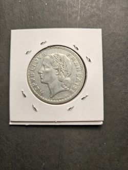 1945 france 5 aluminium coin