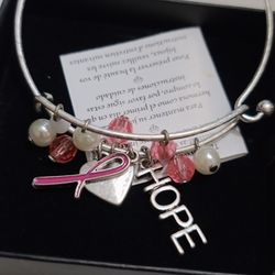 BREAST CANCER CRUSADE CHARM BRACELET  - NIB
