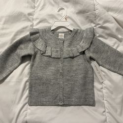 Ever & Ever Grey Sweater 2T Button Down