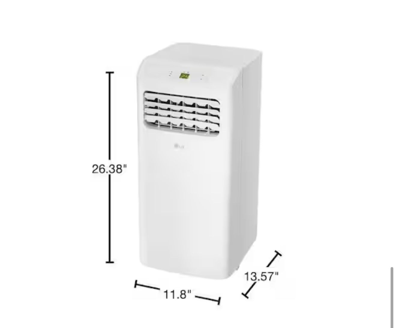 LG 6,000 (DOE) BTU 115-Volt Portable Air Conditioner Cools 250 Sq. Ft. with Dehumidifier and LCD new $150
