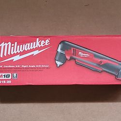Milwaukee M18 18V Lithium-Ion Cordless 3/8 in. Right-Angle Drill