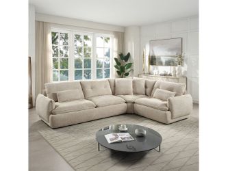 Jonina Beige Sectional Sofa