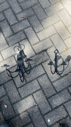 Black metal wall sconce candle holders!