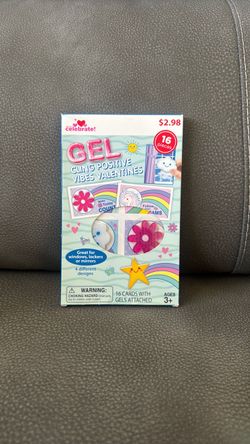 New Sealed Way To Celebrate Gel Window Cling Positive Vibes Valentine Cards