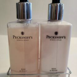 Pecksniff’S Of England Rose Peony Moisturizing Hand Wash And Body Lotion Gift Set