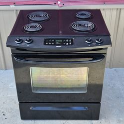 
🔆🇺🇸☆Kenmore☆🇺🇸🔆 Slide-in Black Coil Stove in Perfect Condition 