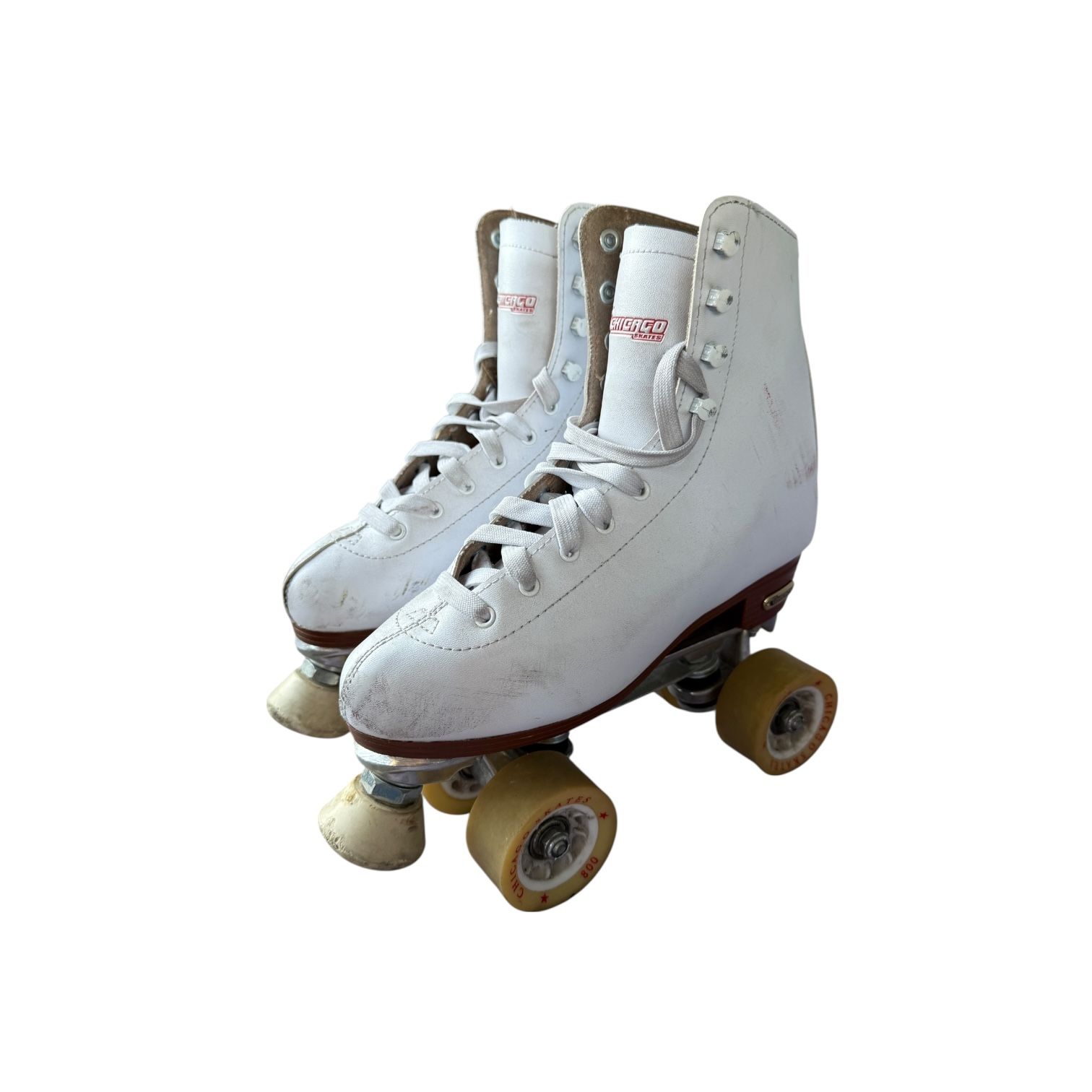 Chicago Women's Classic Roller Skates Premium White Quad Rink Skates Size 7
