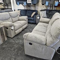 Brand New Ashley Alphons Gray Color Recliner Sofa Loveseat C PC Special