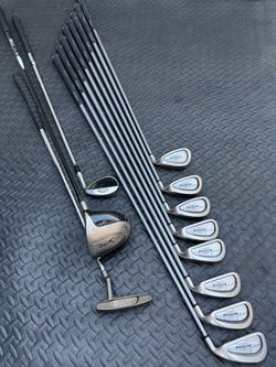 Callaway Steelhead X-14 irons with Callaway forged wedge ping putter and R580 driver  $180 firm