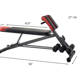 Multifunctional Adjustable Workout Bench – Like New