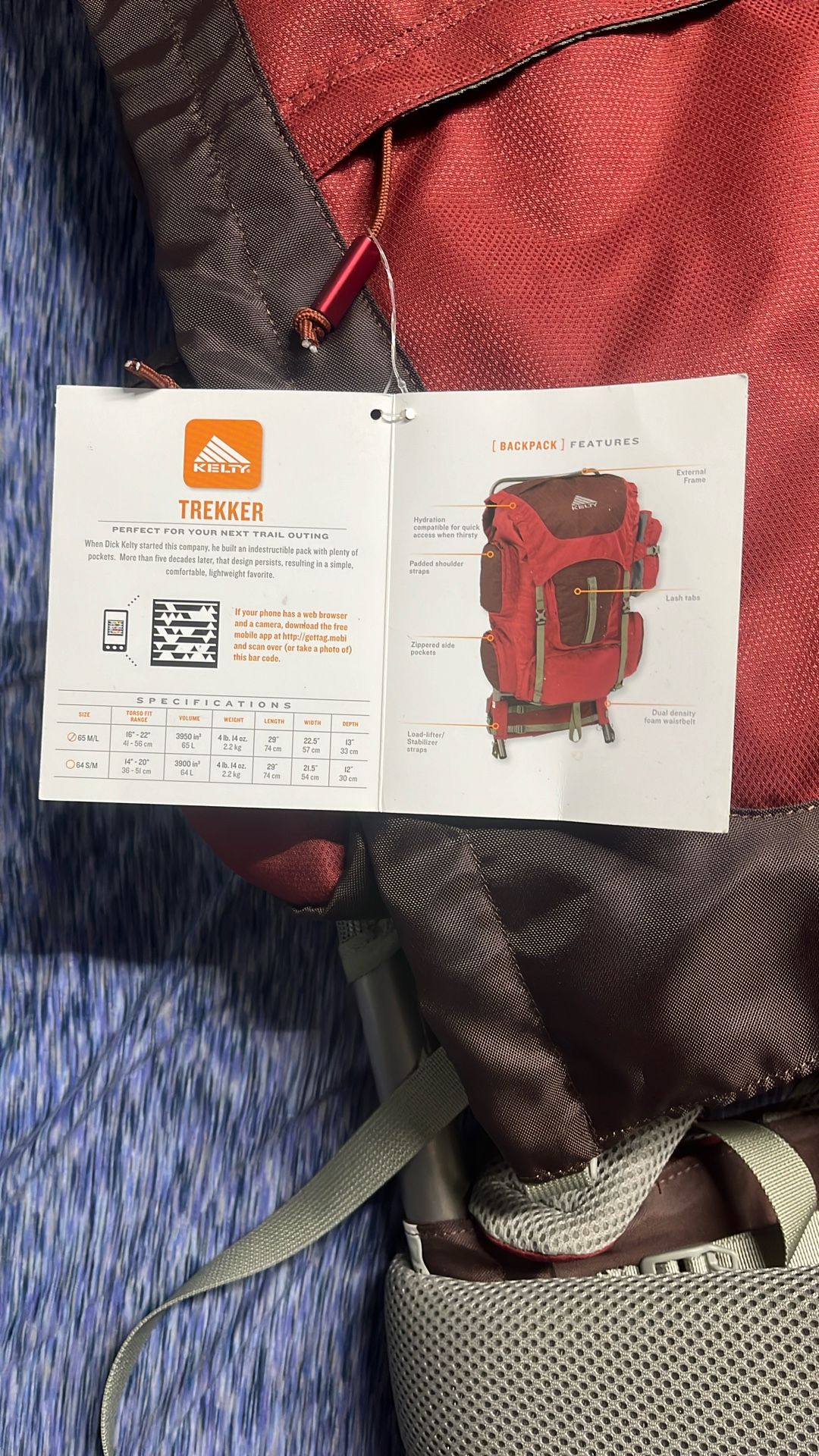 Kelty Trekker 65 Hike Bag NWT