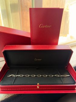 Cartier santos de cartier in white gold medium model bracelet