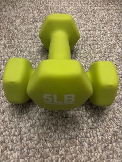 Pair of 5-Lb Neoprene Dumbbell Weights