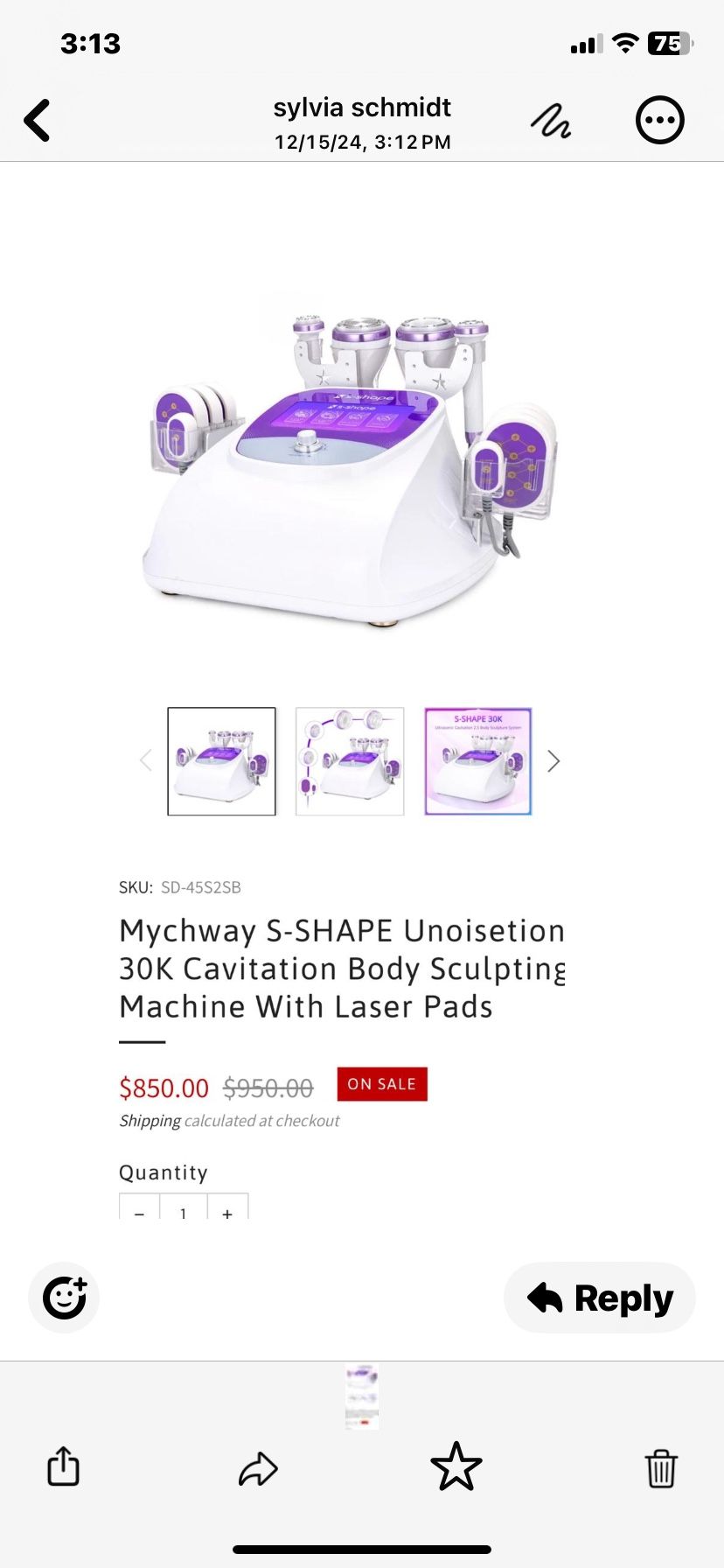 Body sculpting Machine With laser pads.