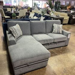 L Sectional Pull Out Bed With Storage