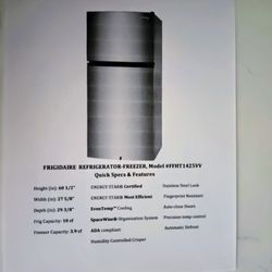 Brand New 14 cf Frigidaire Refrigerator-Freezer