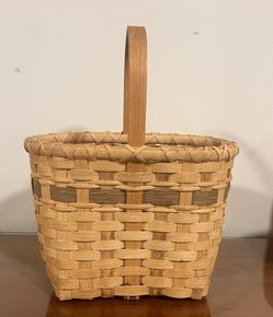 hand Made Split Wood Wine Carrier Basket For 2 Wine Bottles 